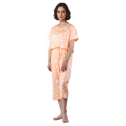 MUKVIK Women's Pajamas 2 Piece Pajama Sets Soft Short Sleeve Sleepwear Ladies Lounge Sets