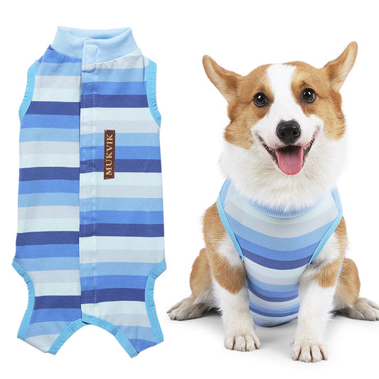 MUKVIK Dog Shirt Vest Lightweight Stretchy Dog T-Shirts Soft Cool Shirts Sleeveless Stripe Vests Breathable Clothes for Puppy Kitty Cats Small Medium Large Dogs