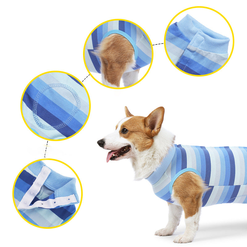MUKVIK Dog Shirt Vest Lightweight Stretchy Dog T-Shirts Soft Cool Shirts Sleeveless Stripe Vests Breathable Clothes for Puppy Kitty Cats Small Medium Large Dogs