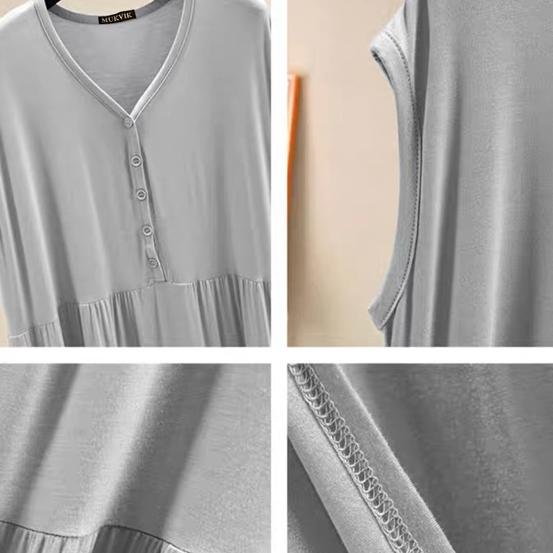 MUKVIK Women's Maternity Short Sleeve Nightgowns Sleepwear Pregnancy Loungewear Mama Clothes