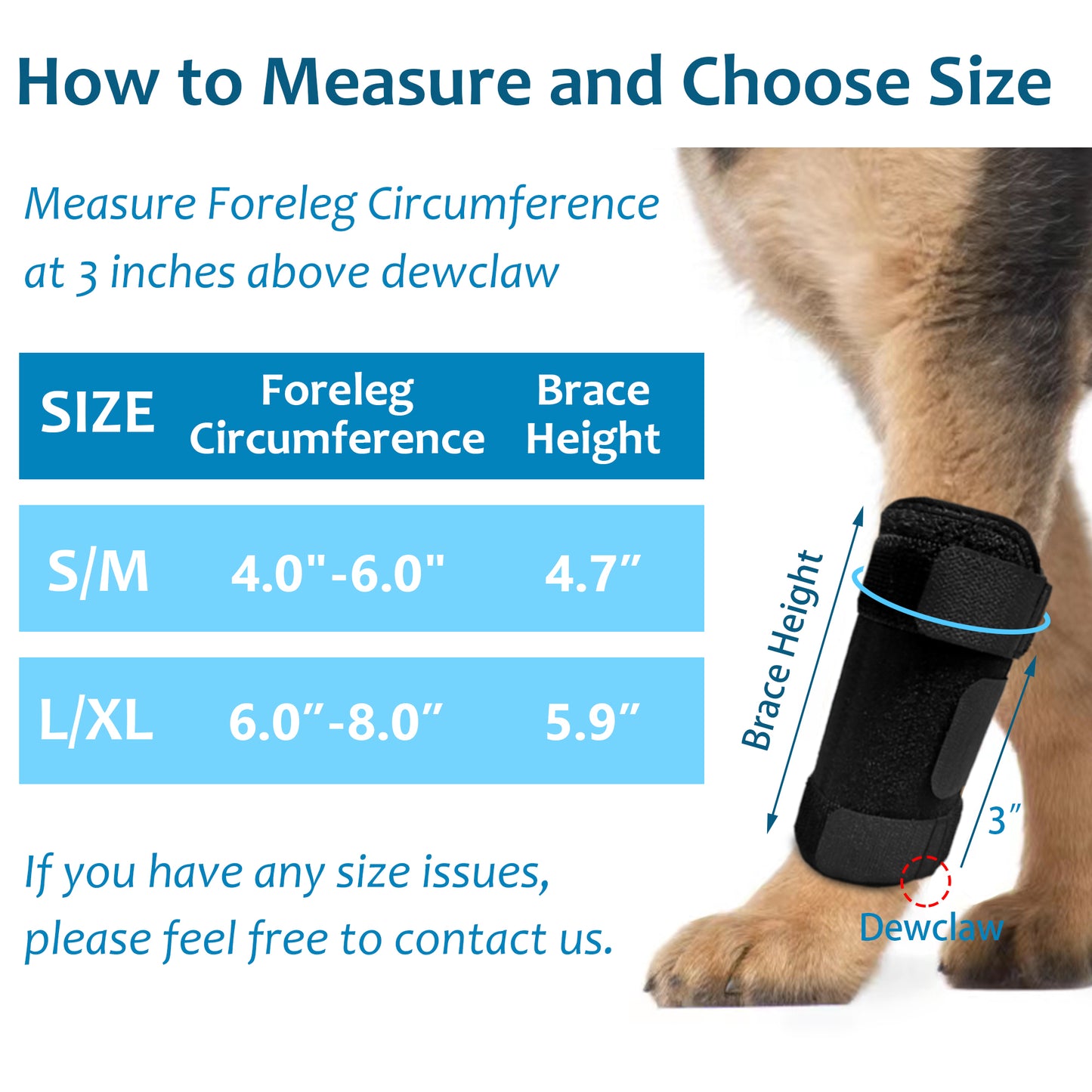 MUKVIK Dog Front Leg Brace, Pair of Dog Leg Brace with Metal Strips