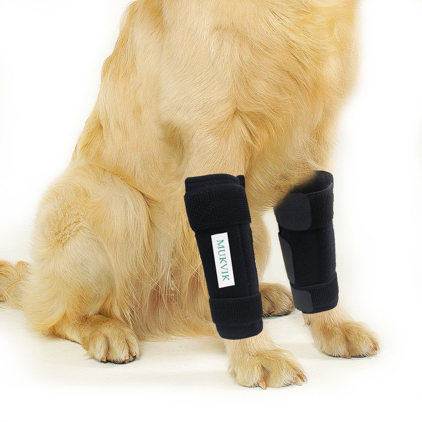 MUKVIK Dog Front Leg Brace, Pair of Dog Leg Brace with Metal Strips